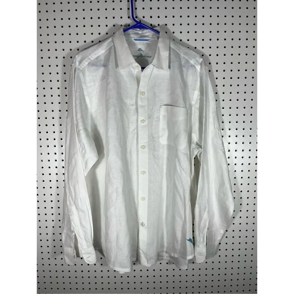 Tommy Bahama button down linen shirt size L